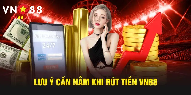 Rút tiền VN88: Các bước rút tiền về ngân hàng cá nhân 3 Lưu ý nên biết khi rút tiền tại VN88